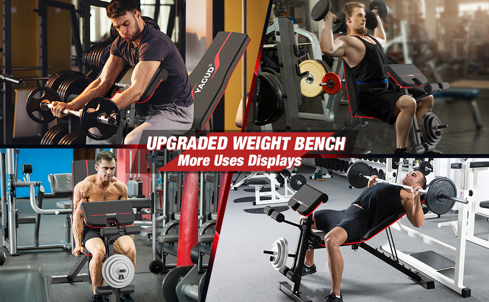 Upgraded Weight Bench More Uses Displays