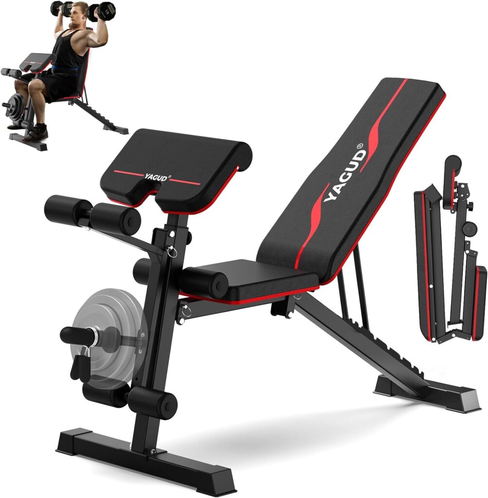 Adjustable Weight Bench for Home Gym, Incline Decline Strength Training Bench